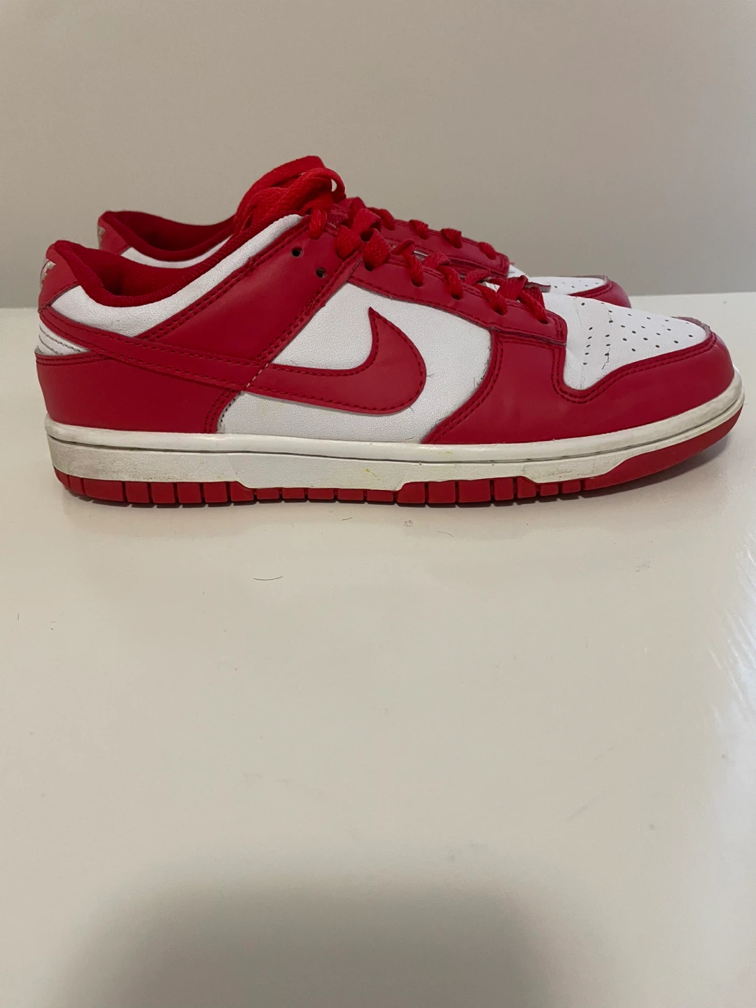 Nike Dunk Low Red and White Sneakers