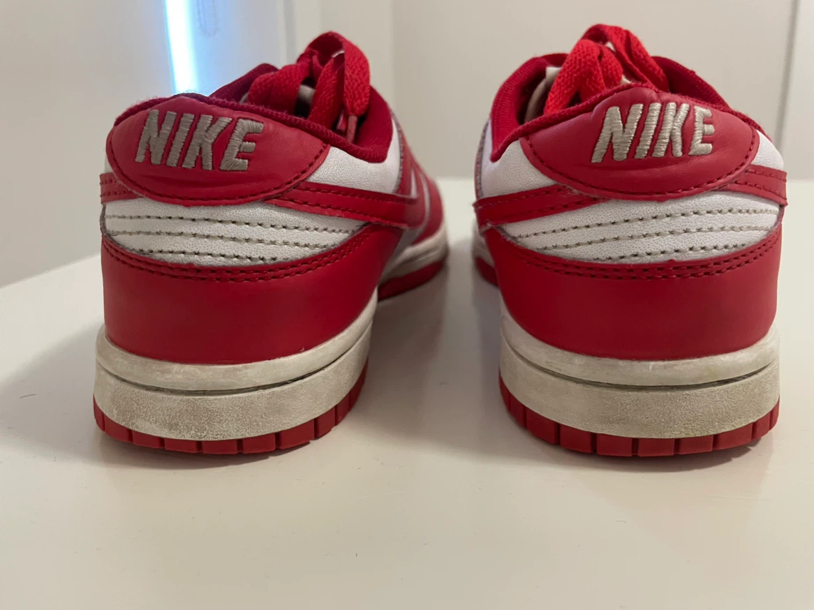 Nike Dunk Low Red and White Sneakers - photo 2