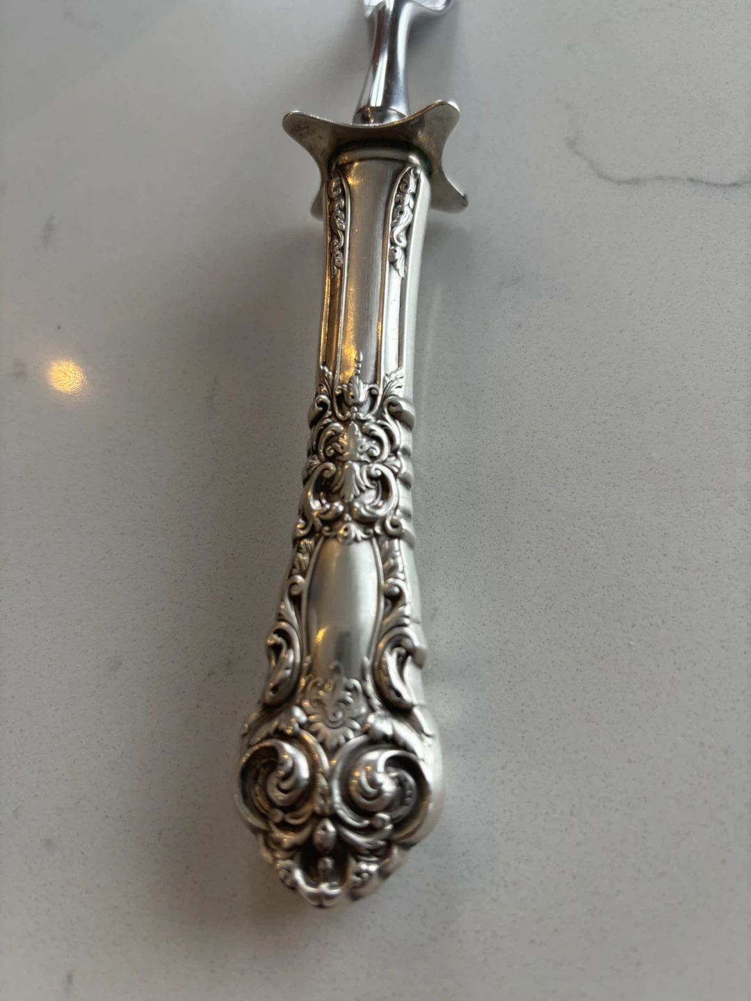 Vintage Sterling Meat Fork - photo 2