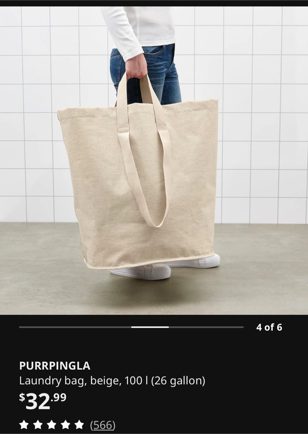 IKEA PURRPINGLA Laundry Bag - photo 4