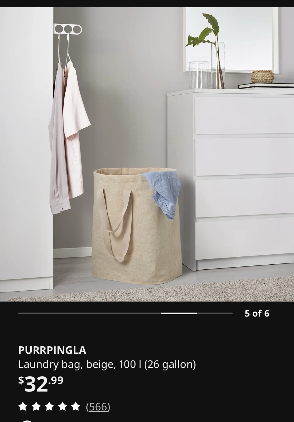 IKEA PURRPINGLA Laundry Bag - photo 5
