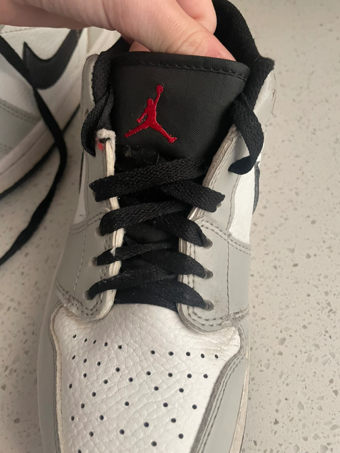 Air Jordan 1 Low Sneakers Grey White Black