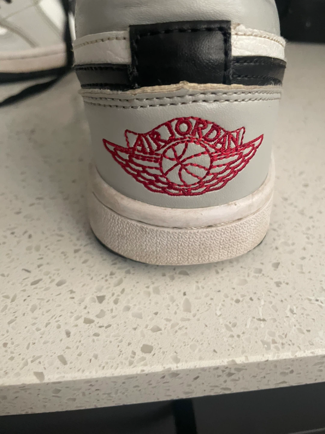 Air Jordan 1 Low Sneakers Grey White Black - photo 4