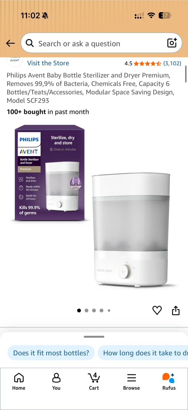 Philips Avent premium Electric Steam Sterilizer - photo 5