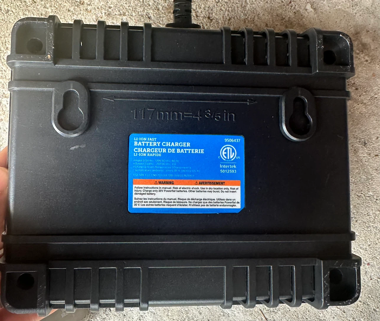 Powerfist 20V Li-Ion Fast Battery Charger - photo 2