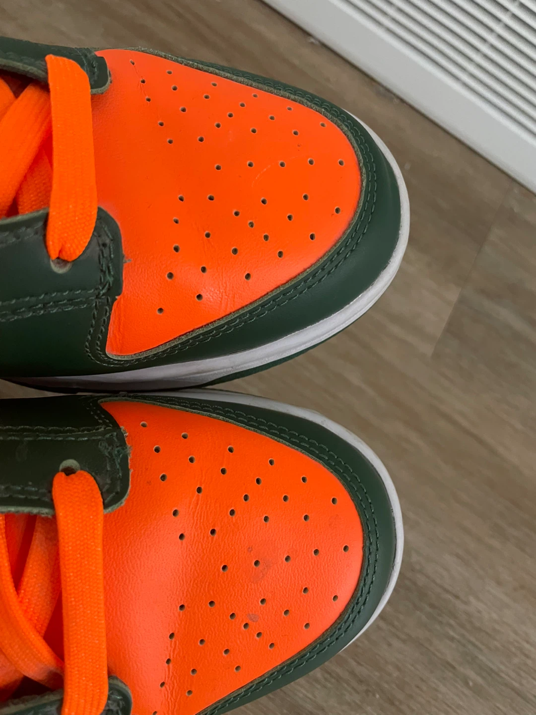 Nike Dunk Low Sneakers Orange and Green