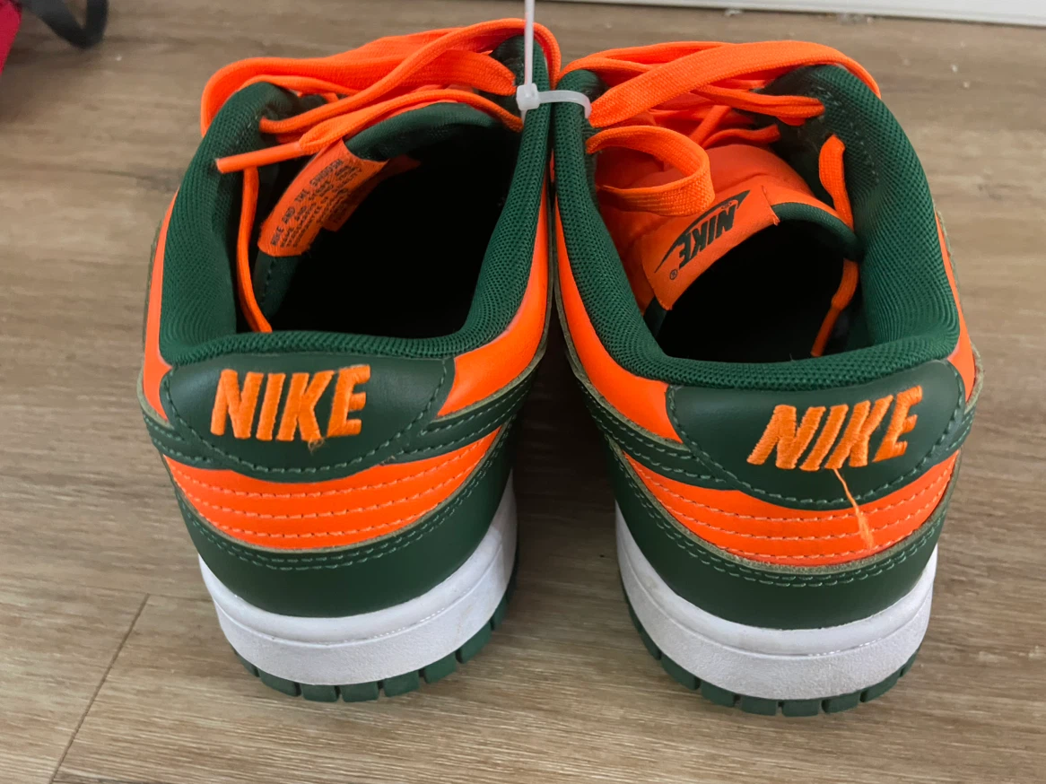Nike Dunk Low Sneakers Orange and Green - photo 3