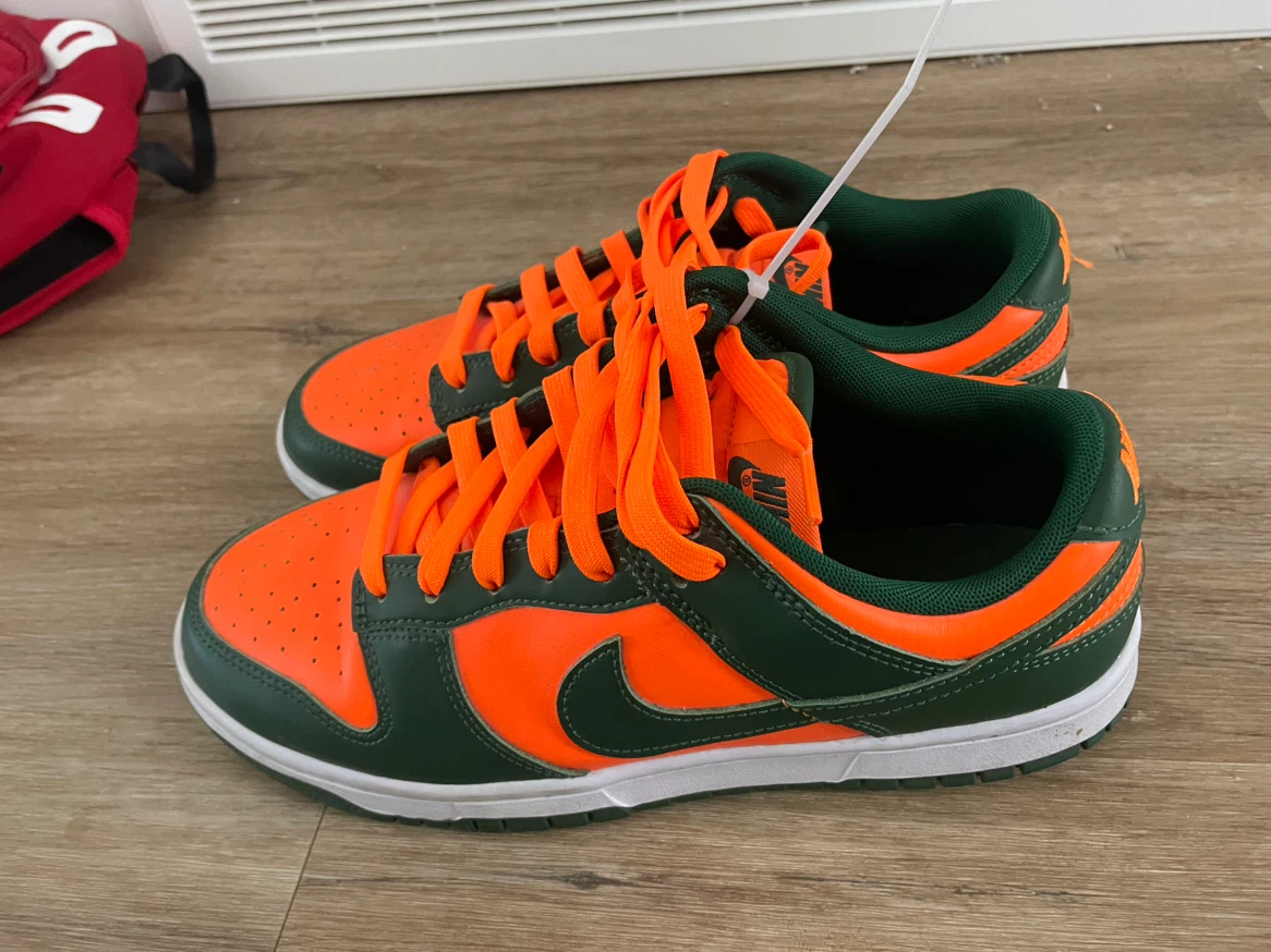Nike Dunk Low Sneakers Orange and Green - photo 4