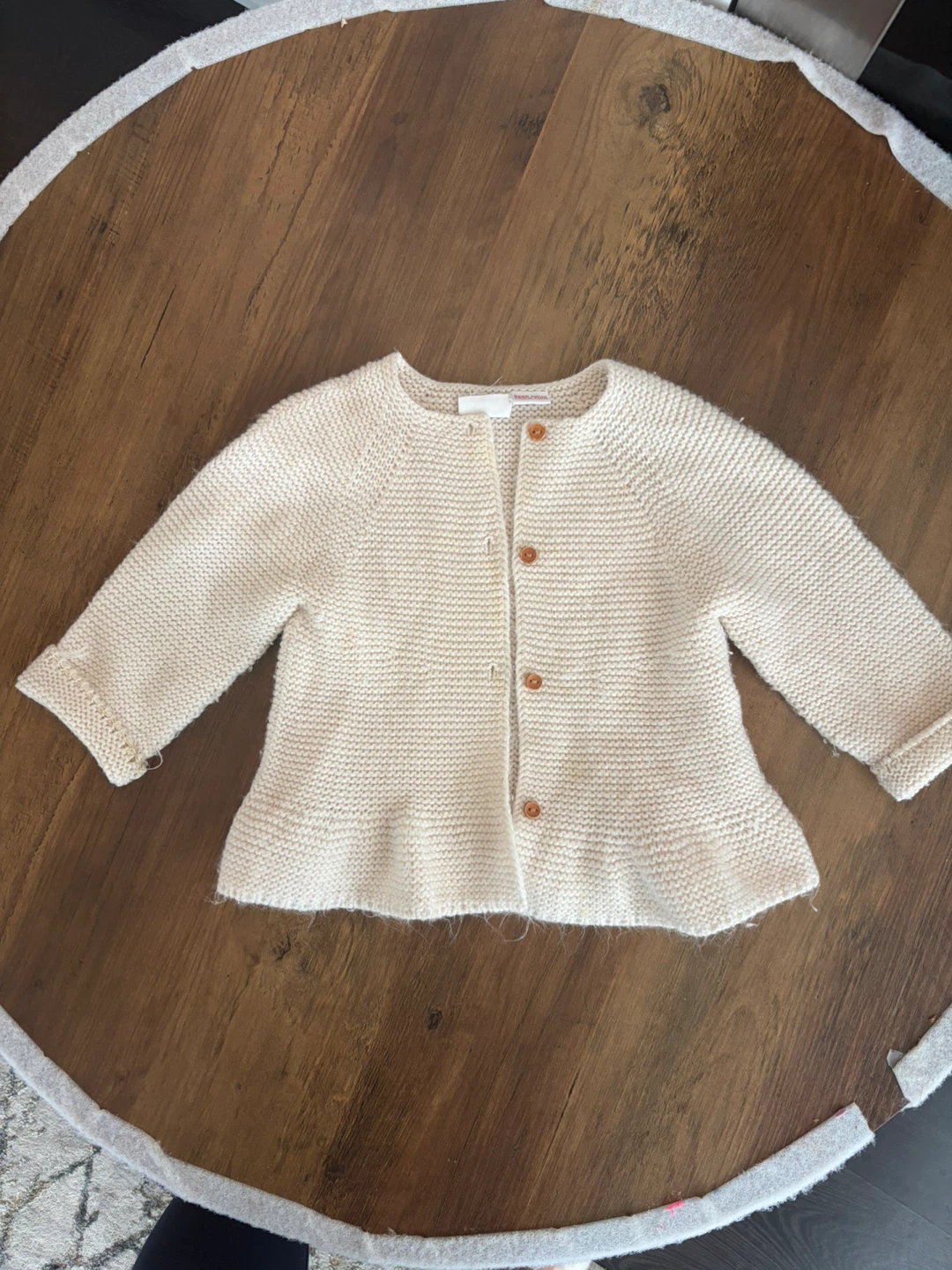 Zara Baby Knit Cardigan - Beige - 9-12 Months