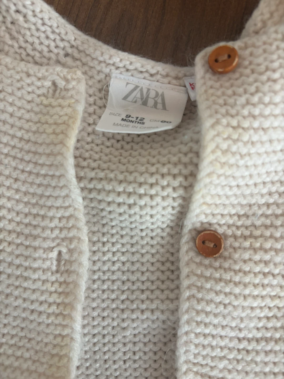 Zara Baby Knit Cardigan - Beige - 9-12 Months - photo 3