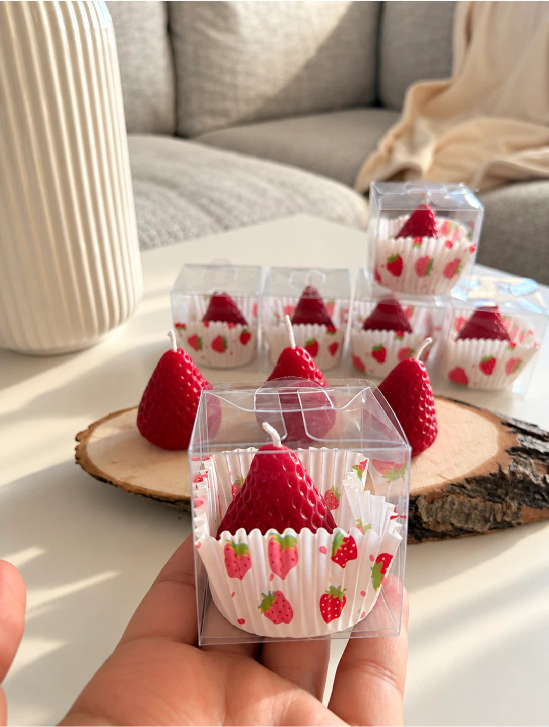 Strawberry Shaped natural soy Candles - photo 3