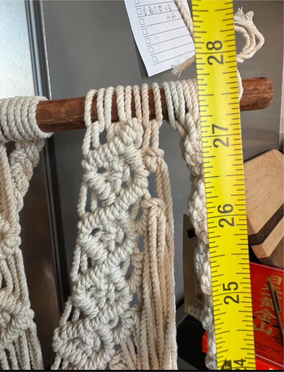 Macrame Hanging Wall Shelf - photo 2