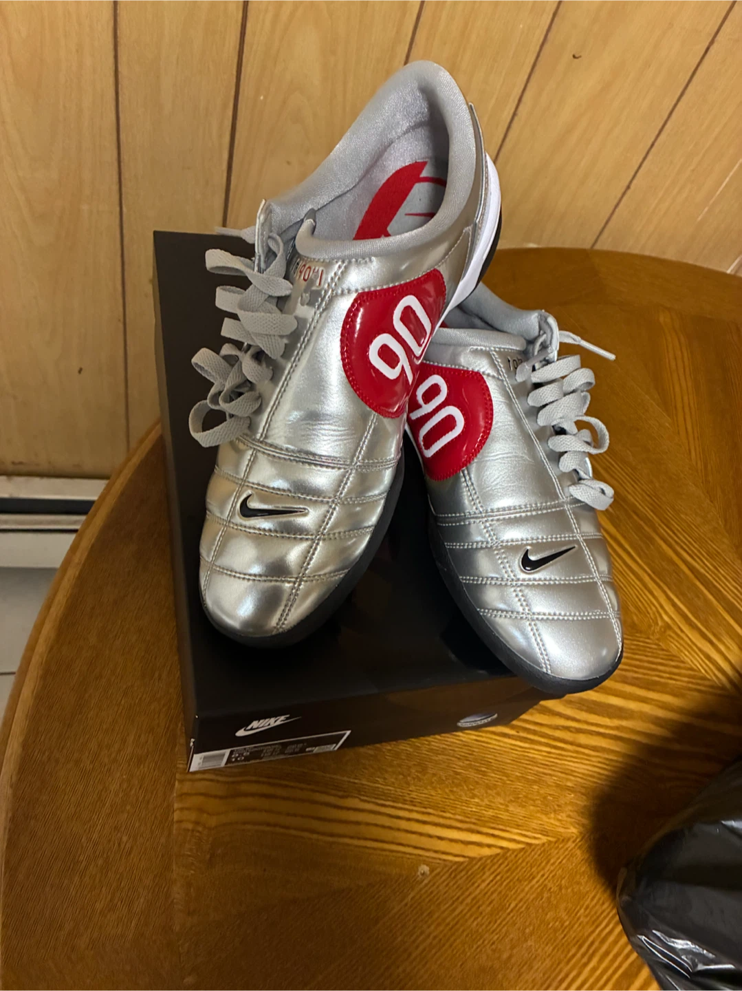 Nike T90 SP Metallic Silver Sneakers