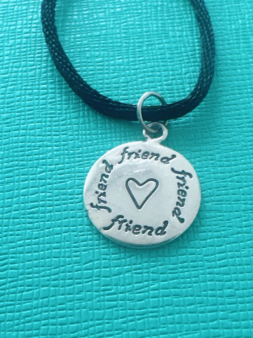 Friend heart charm necklace 925 silver - photo 3