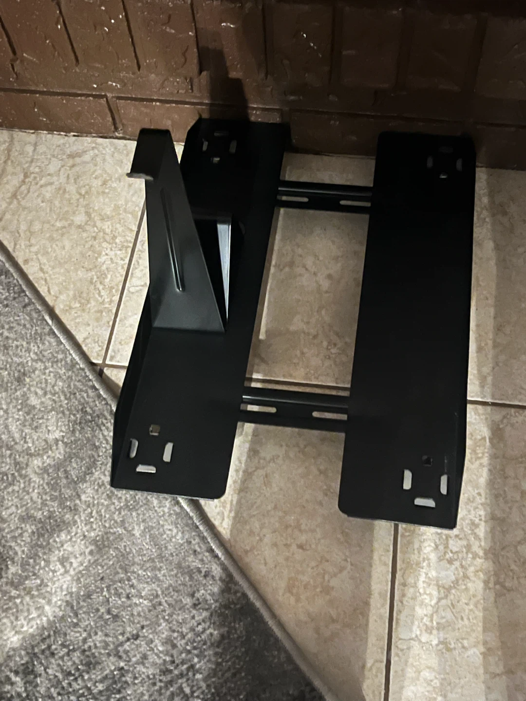 Black Steel Computer Tower Stand