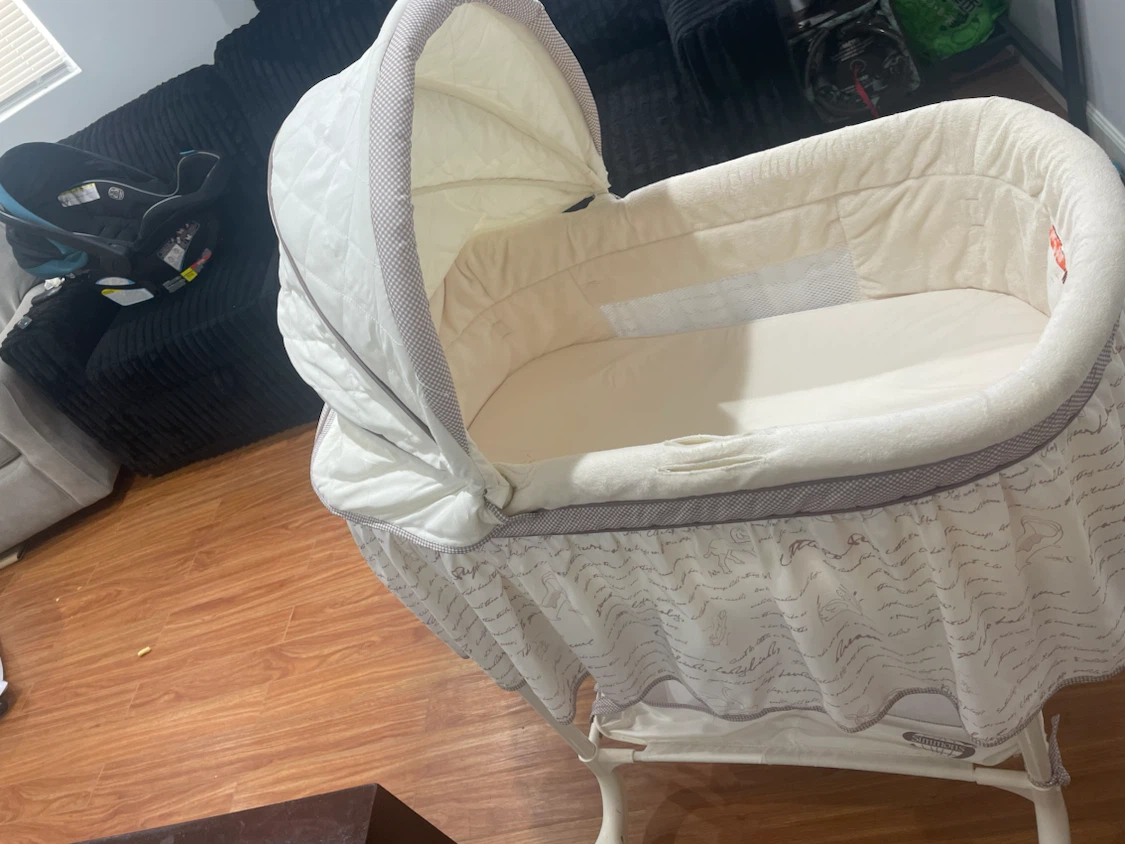 Simmons Bassinet and Bright Starts Bouncer - photo 3