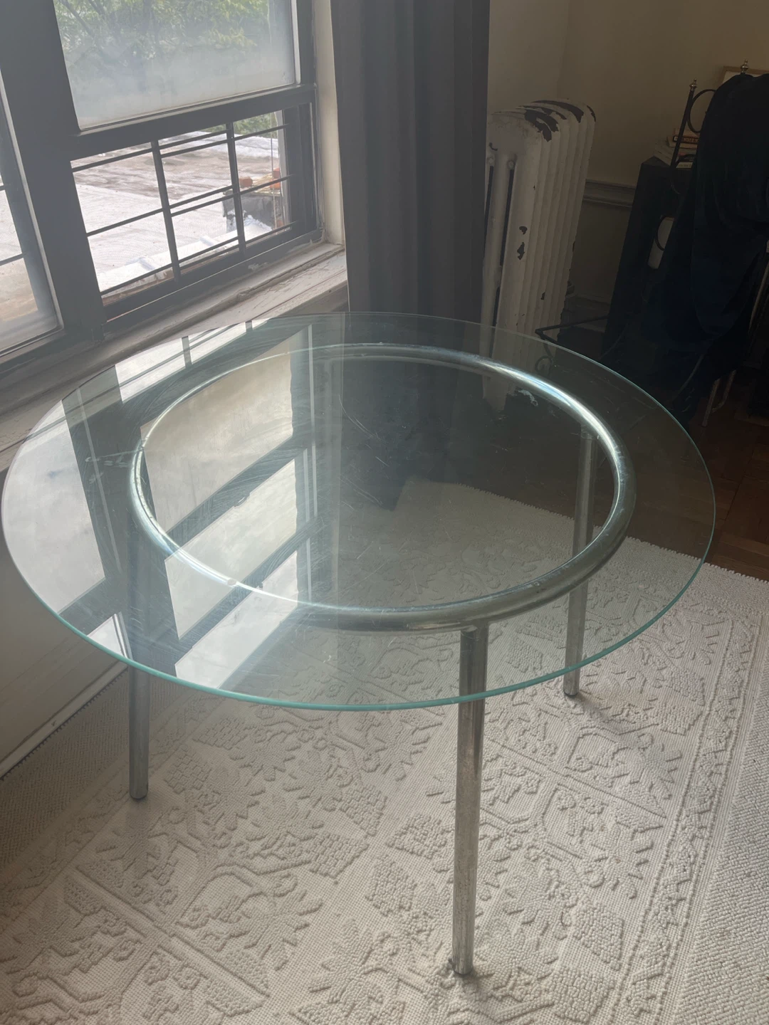 Round Glass Top Table