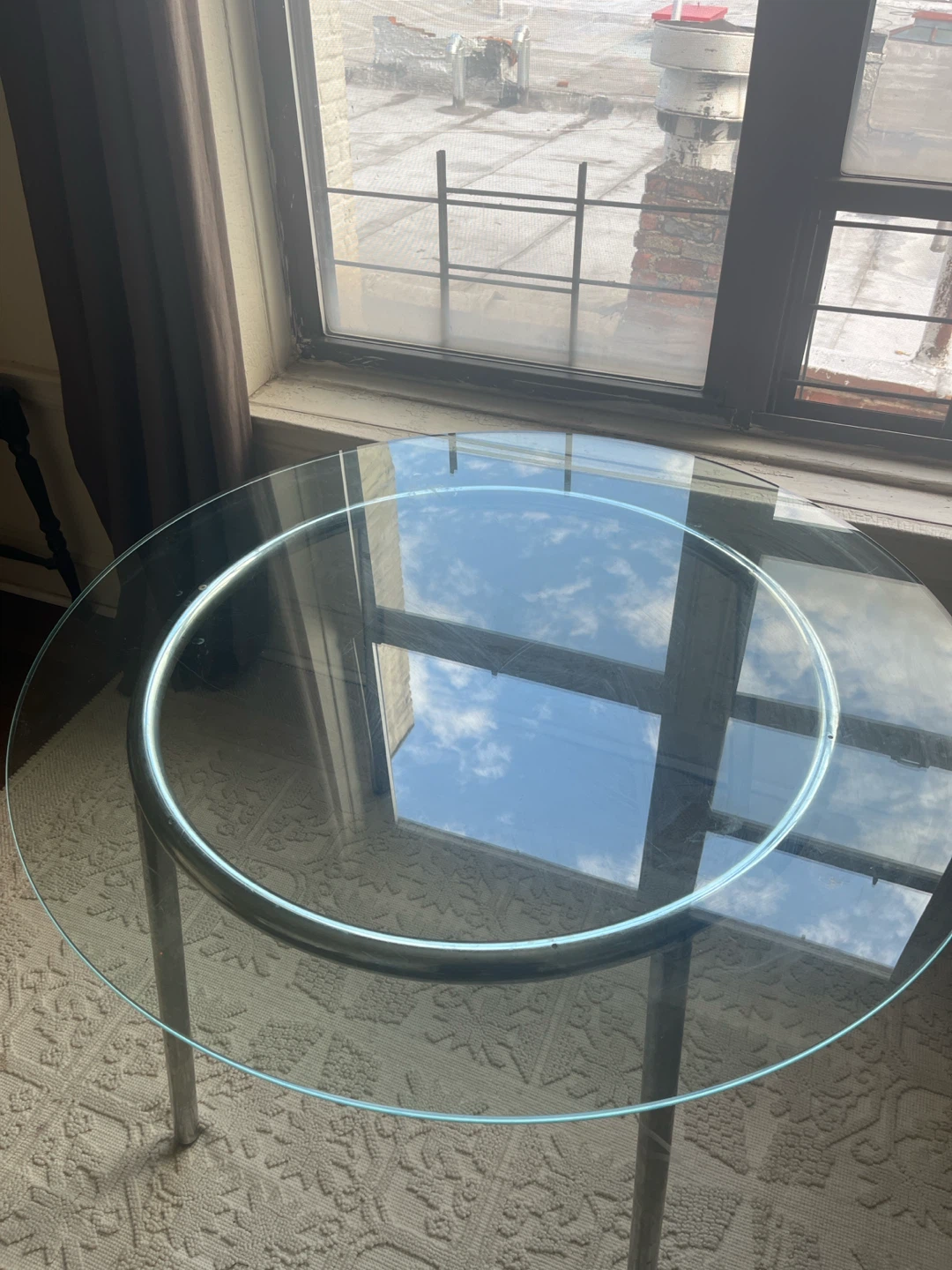 Round Glass Top Table - photo 2