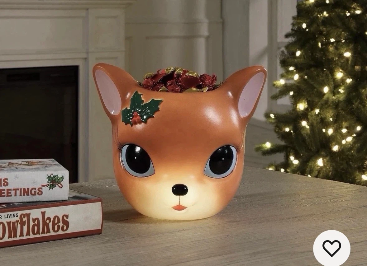 Mr. Christmas Lit Reindeer Candy Bowl