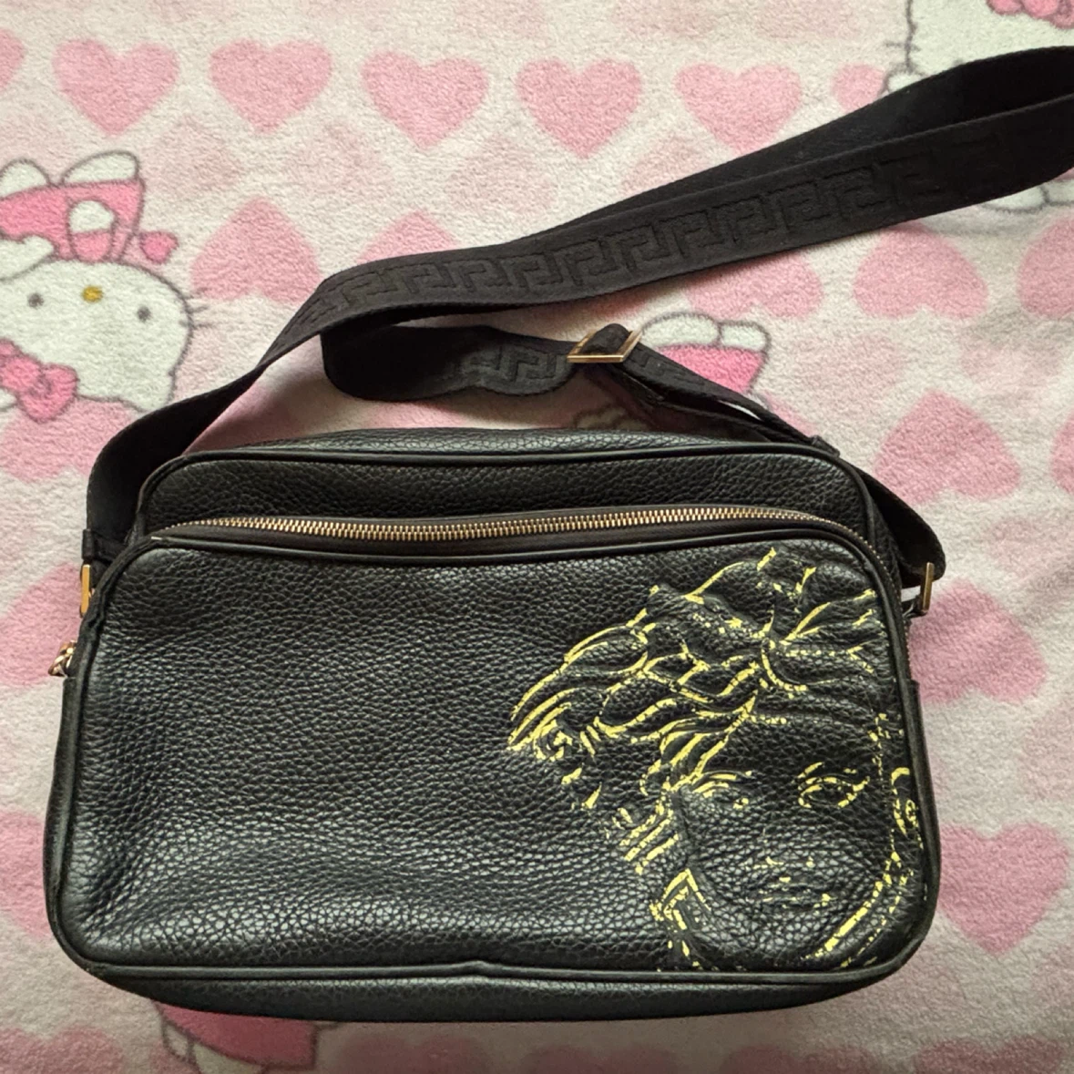 Versace - Medusa Head Black Leather Crossbody Bag - photo 2