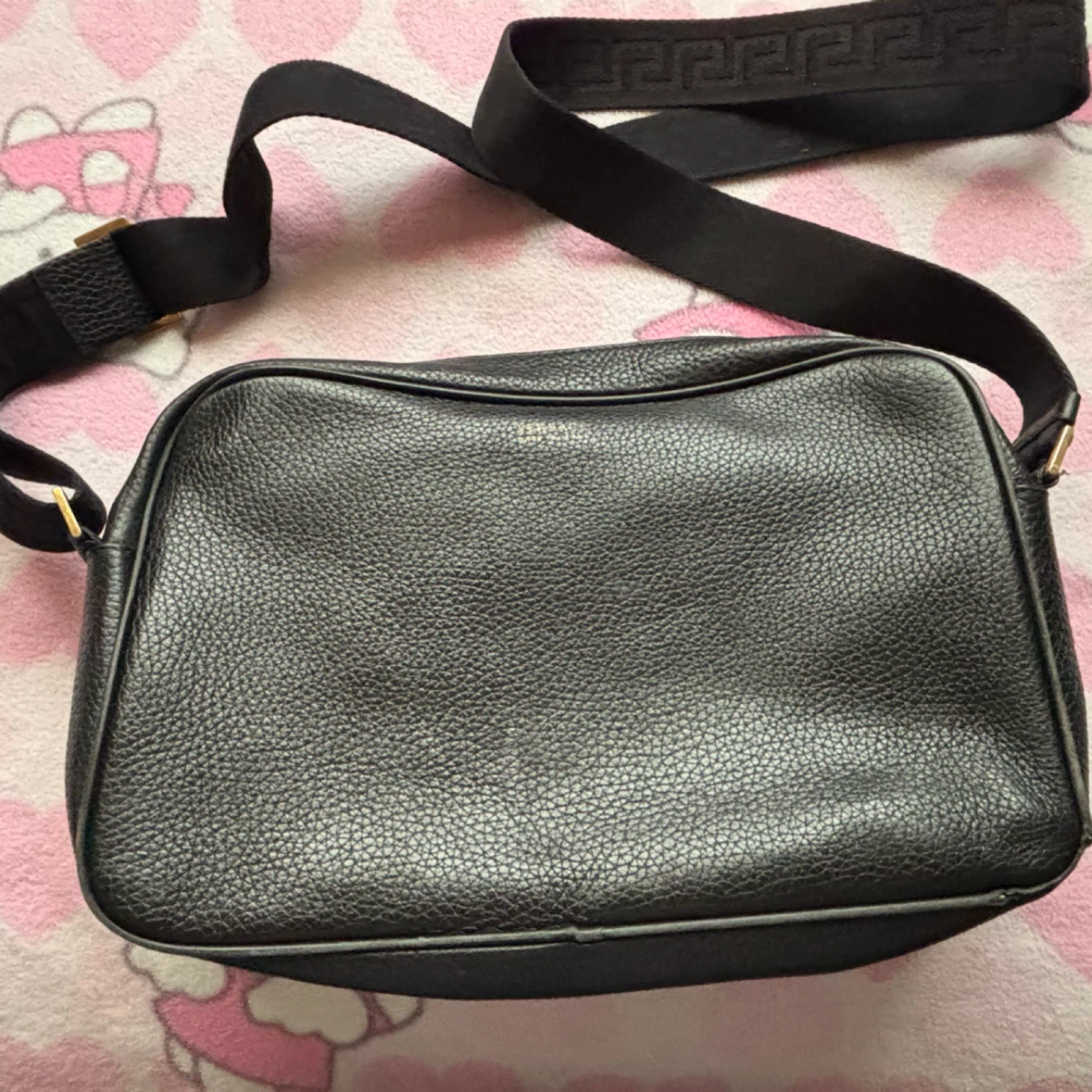 Versace - Medusa Head Black Leather Crossbody Bag - photo 3