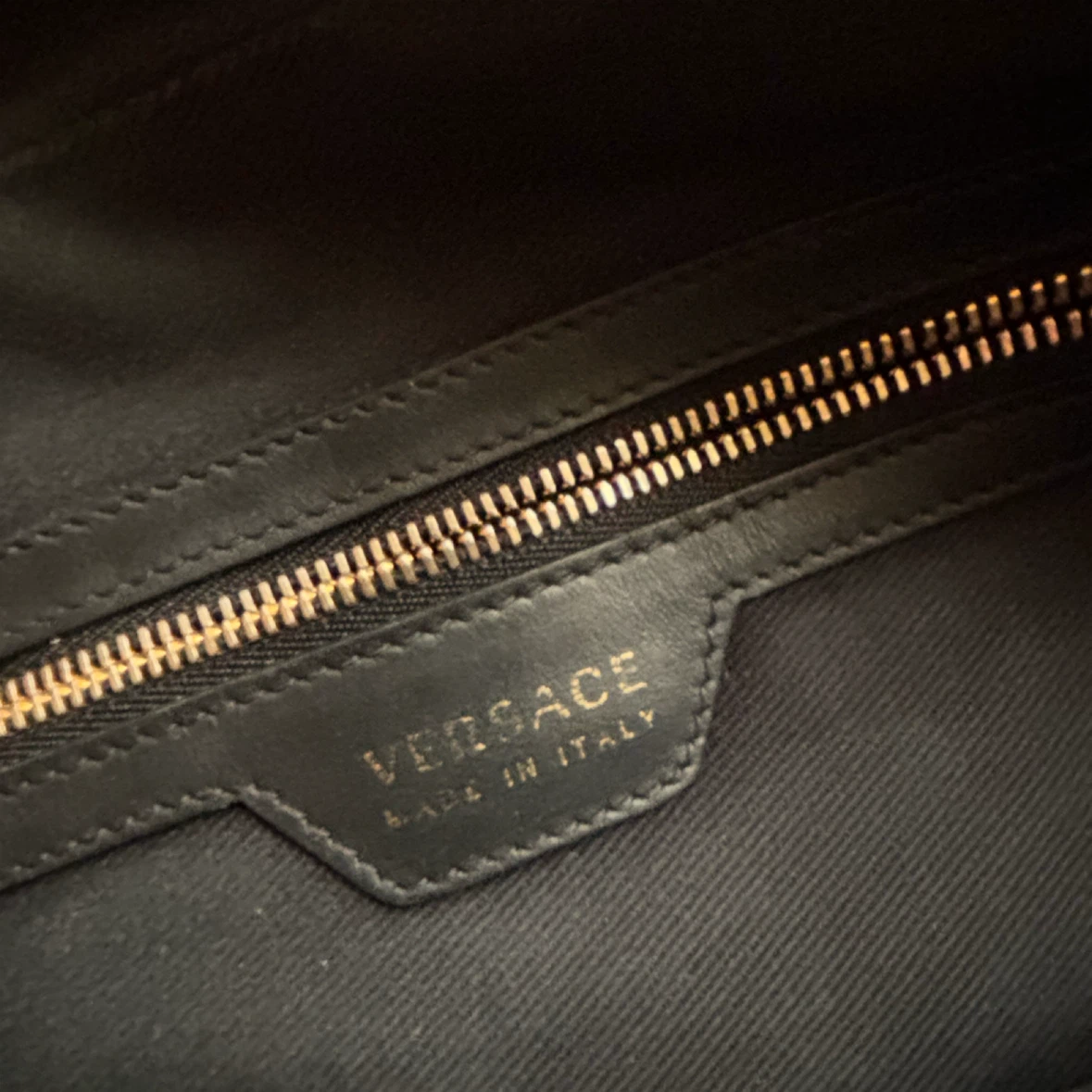 Versace - Medusa Head Black Leather Crossbody Bag - photo 4