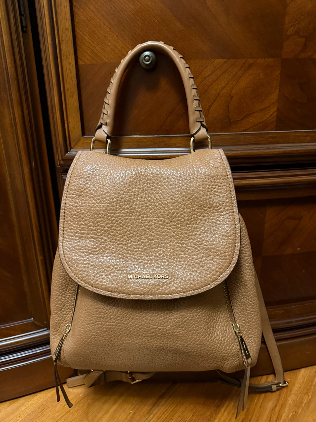 Michael Kors Tan Leather Backpack