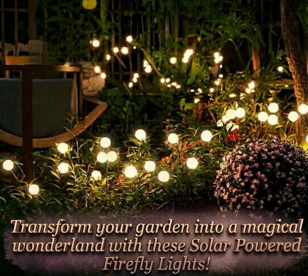 4 Pack Solar Firefly Lights - Outdoor Waterproof Garden Decor - photo 2