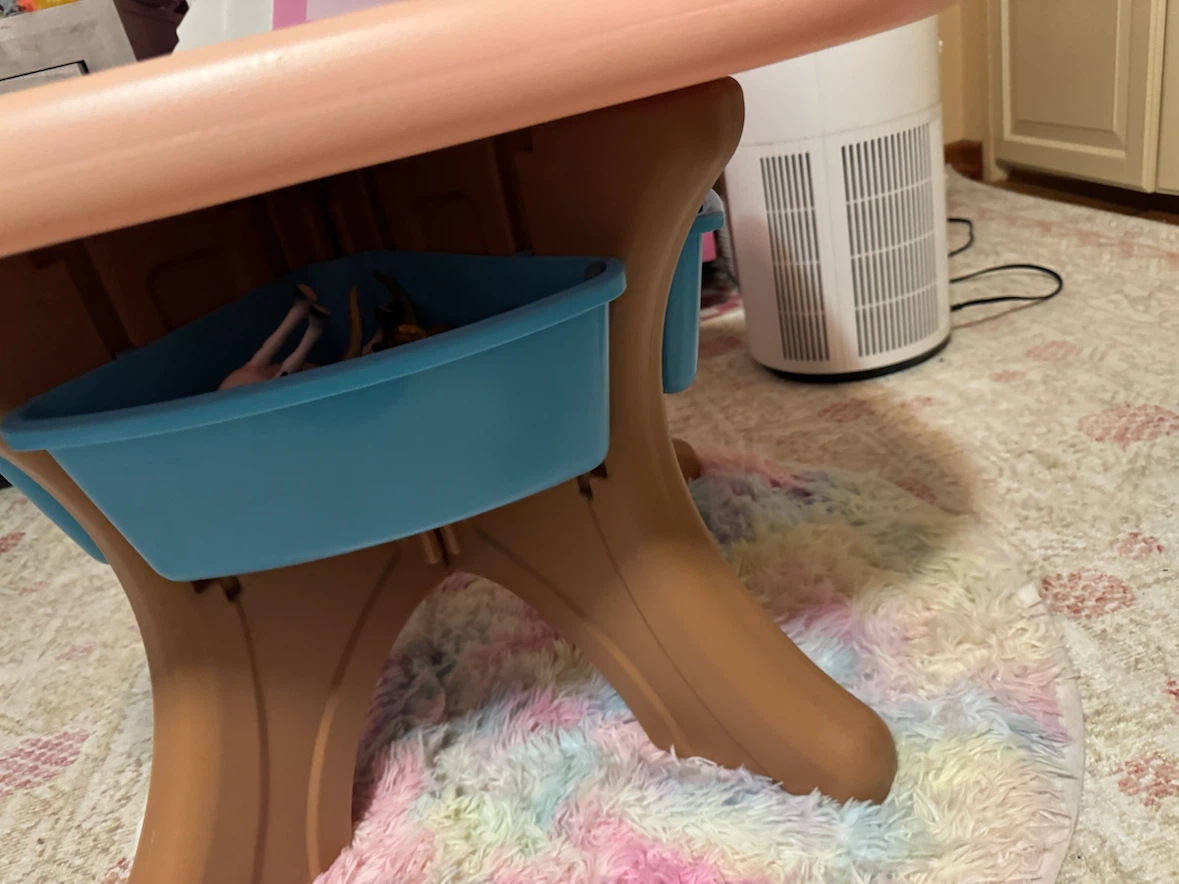 Kids Plastic Activity Table and Two Chairs Set - photo 2