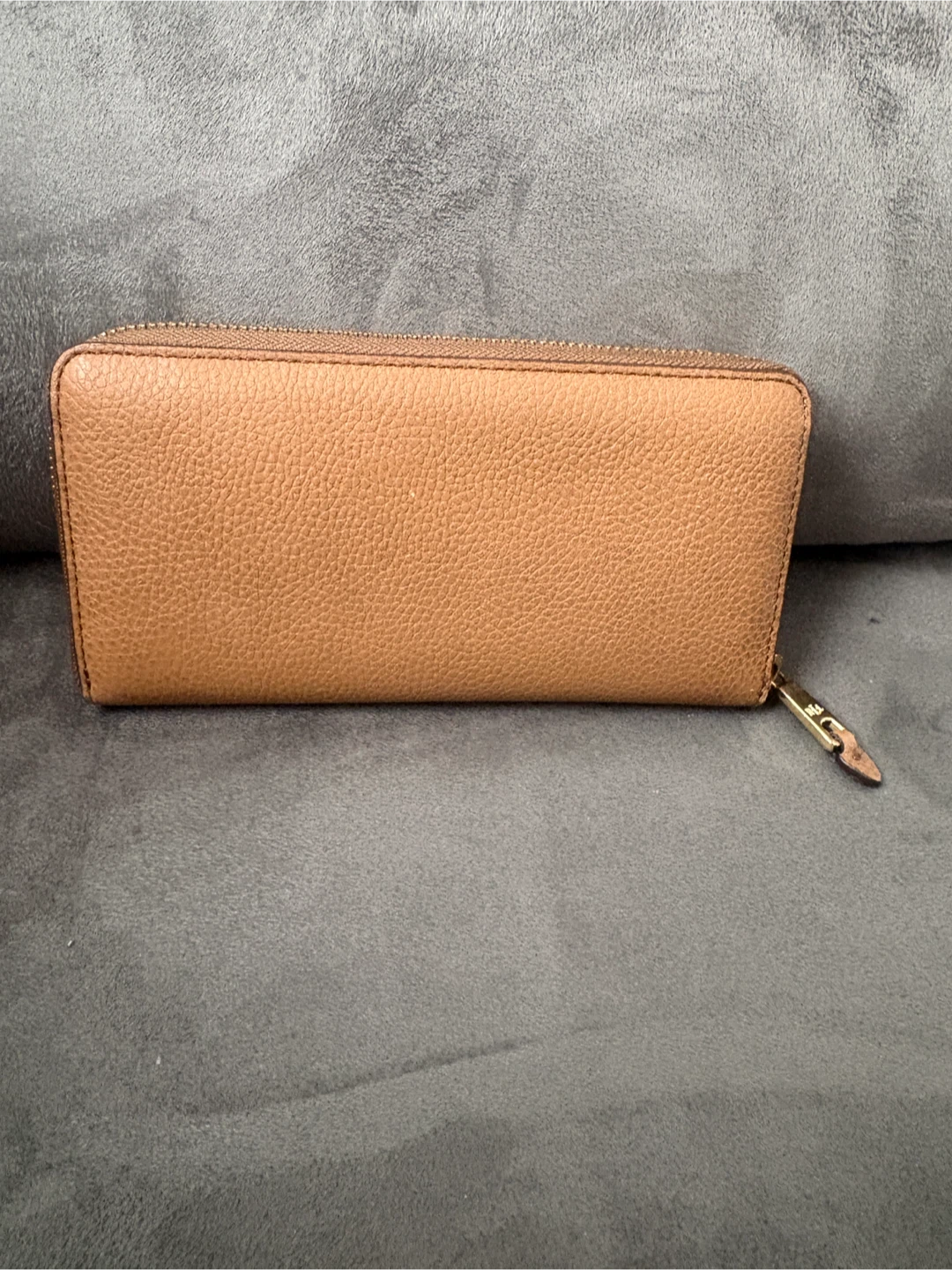 Lauren Ralph Lauren Brown Pebbled Leather Zip Wallet - photo 2