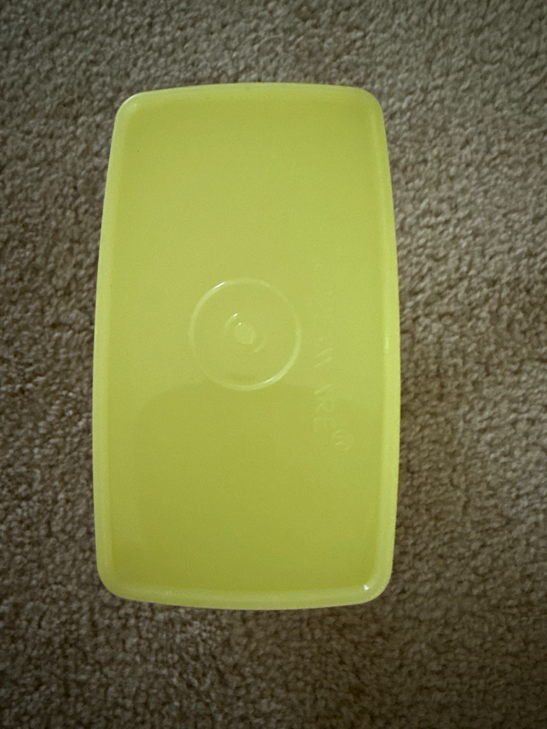 Tupperware Vintage yellow storage container - photo 4