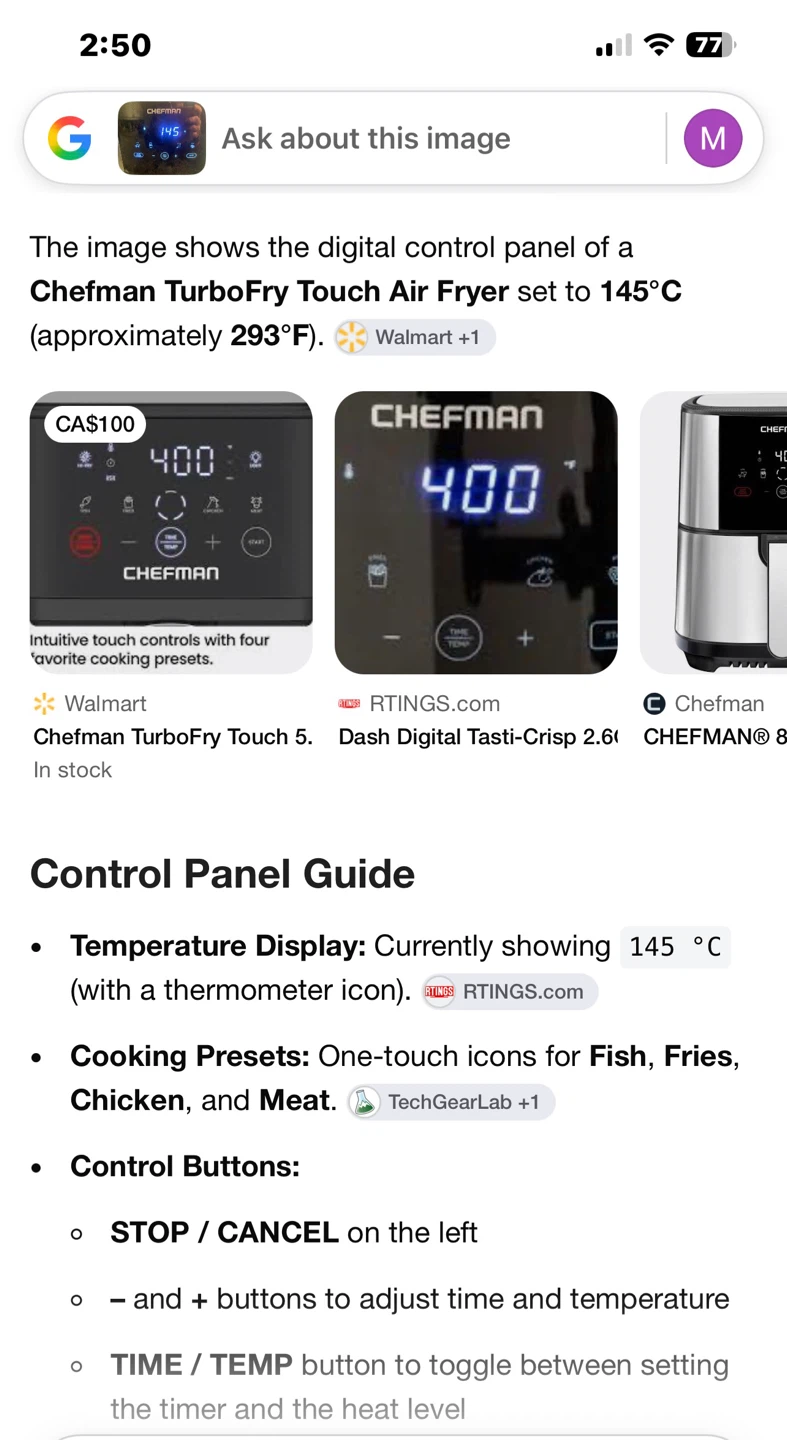 Chefman TurboFry Touch Air Fryer - photo 4