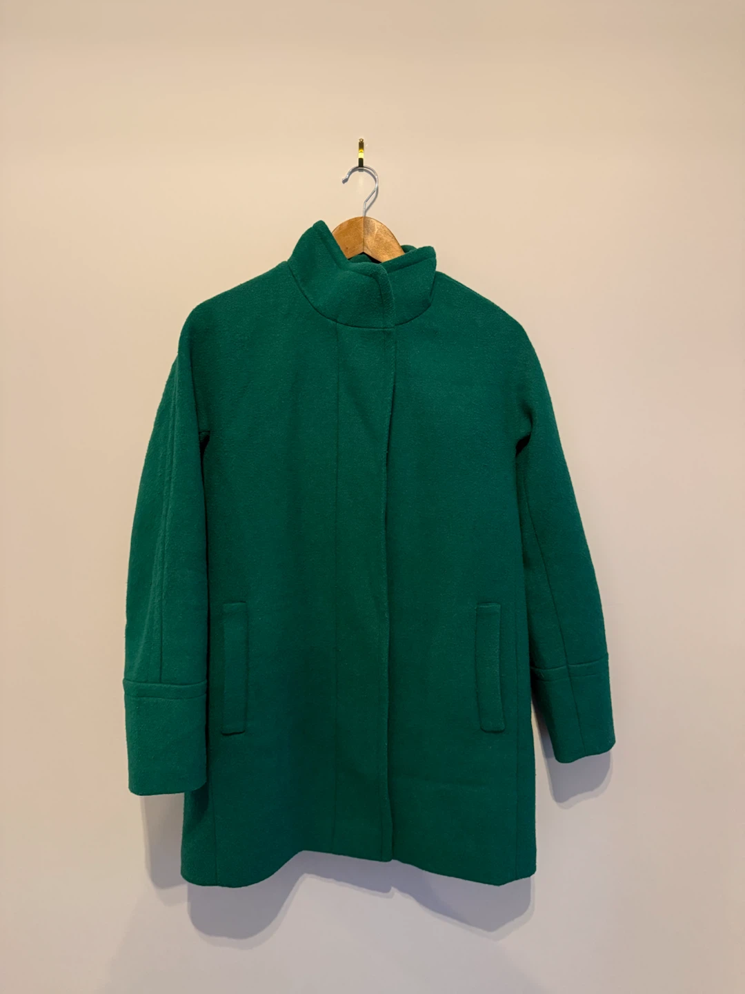 J.Crew Women's Green Wool Coat Size 4
