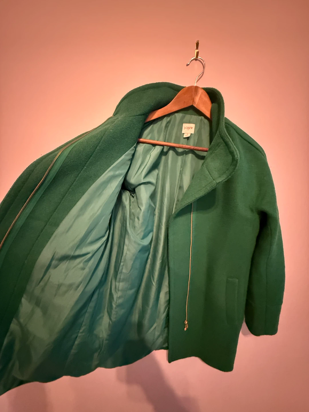 J.Crew Women's Green Wool Coat Size 4 - photo 4