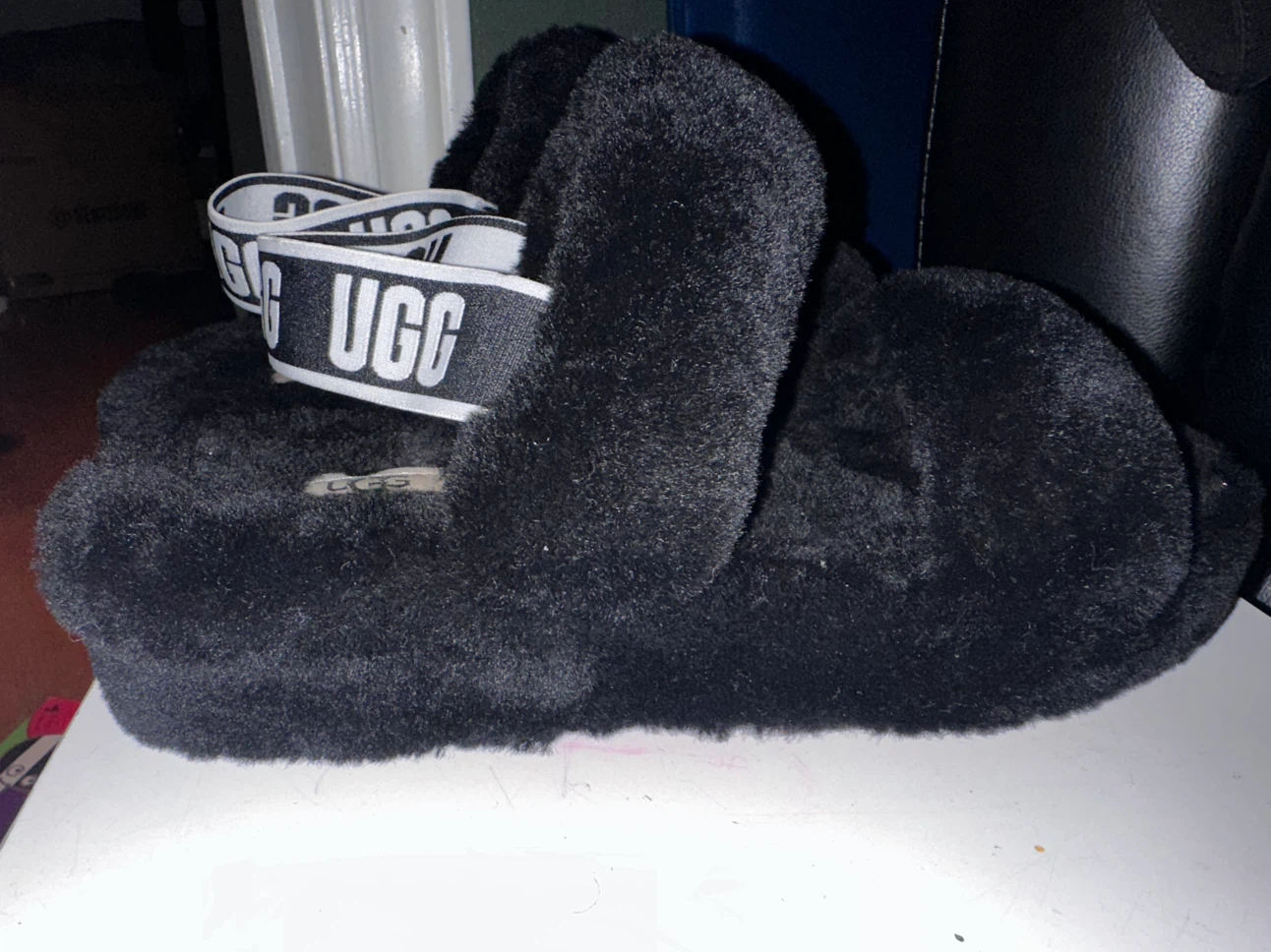 UGG Fluff Yeah Black Slides - photo 4