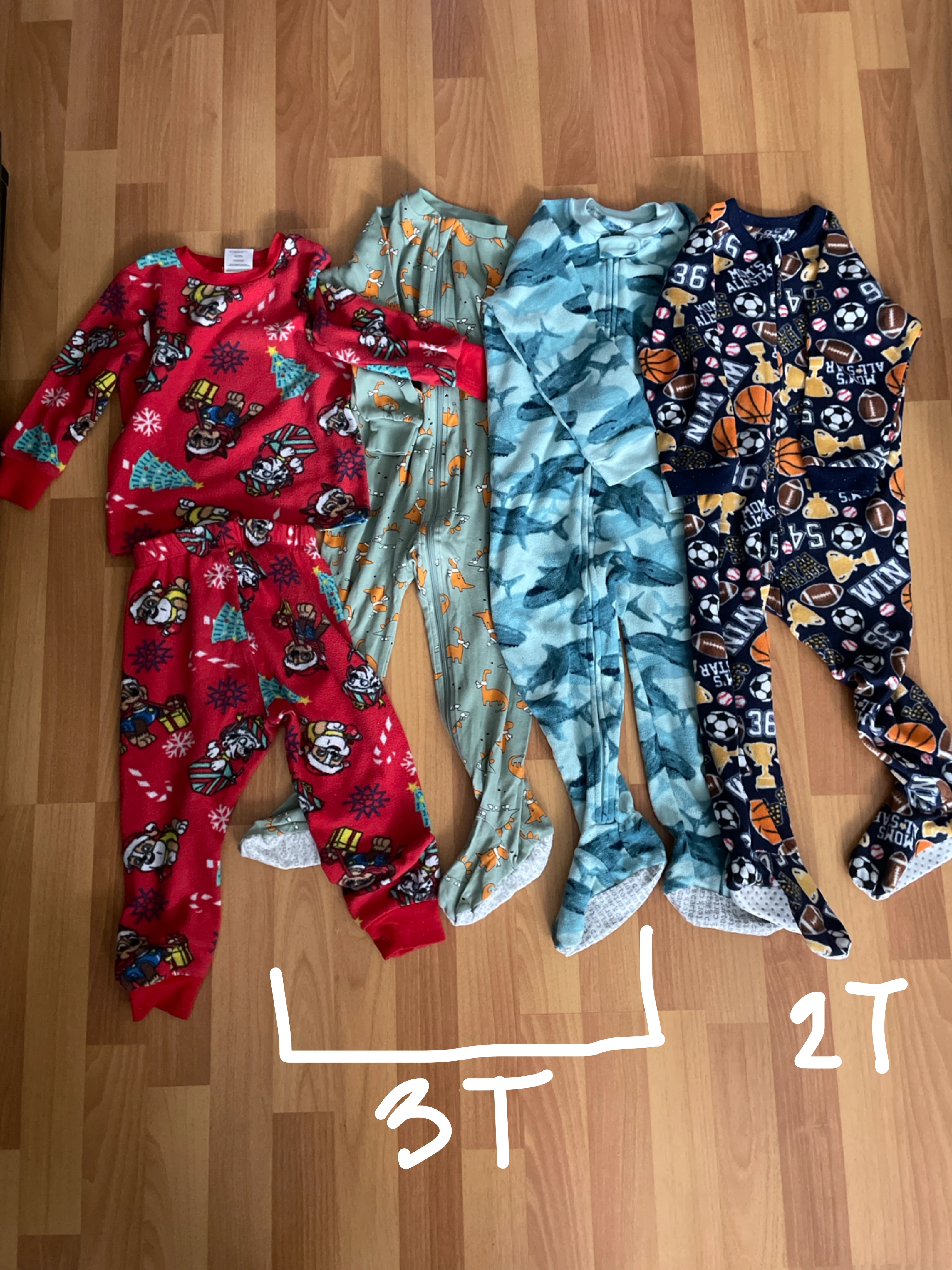 Boys Toddler Pajama Set and Sleepers 2T 3T
