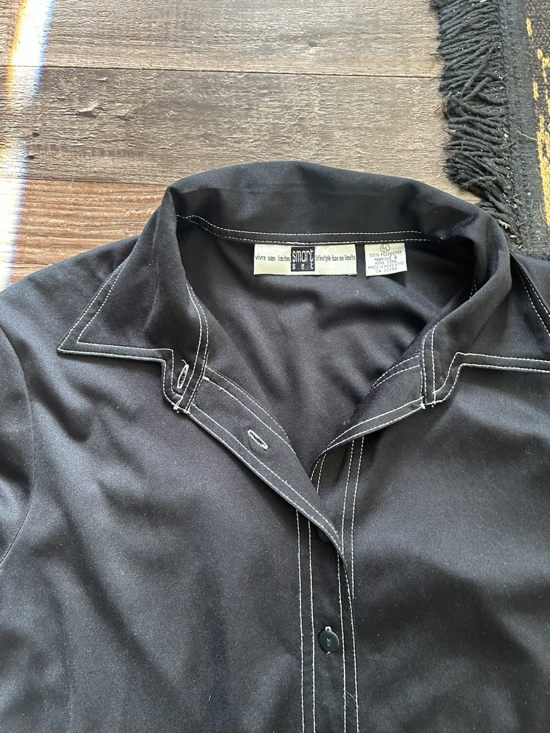 Smart Set Black Button-Up Dress - photo 2