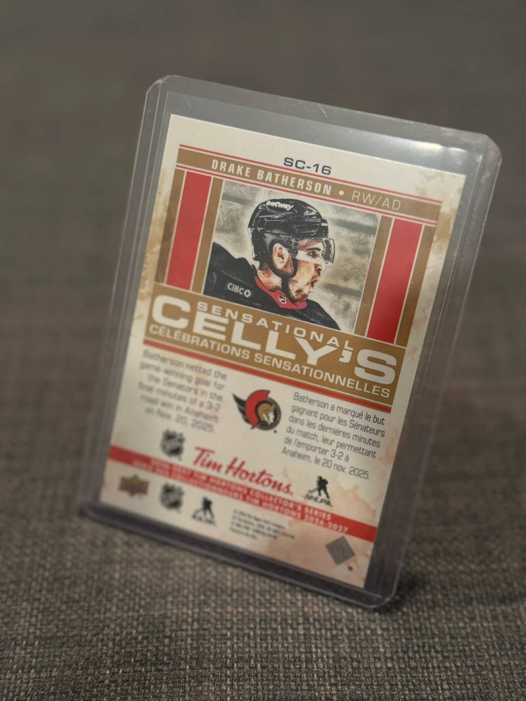 Drake Batherson Sensational Cellys Hockey Card - photo 2
