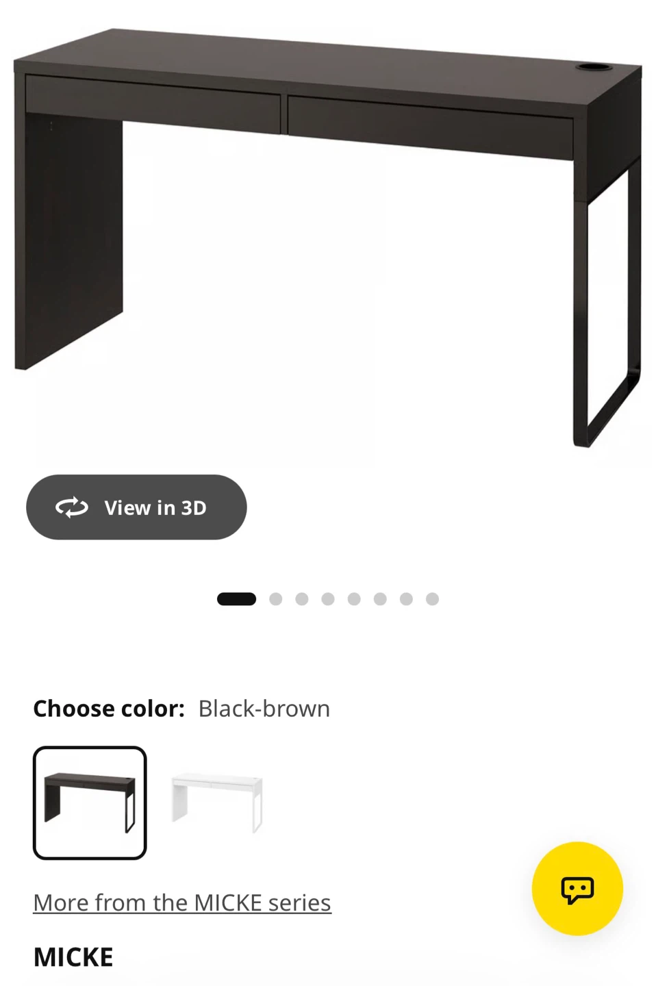 IKEA MICKE Desk and Drawer Unit Black-brown - photo 3