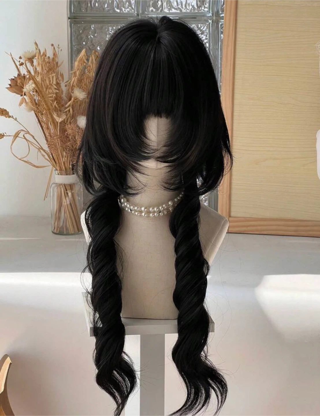 Black Hime Cut Synthetic Wig