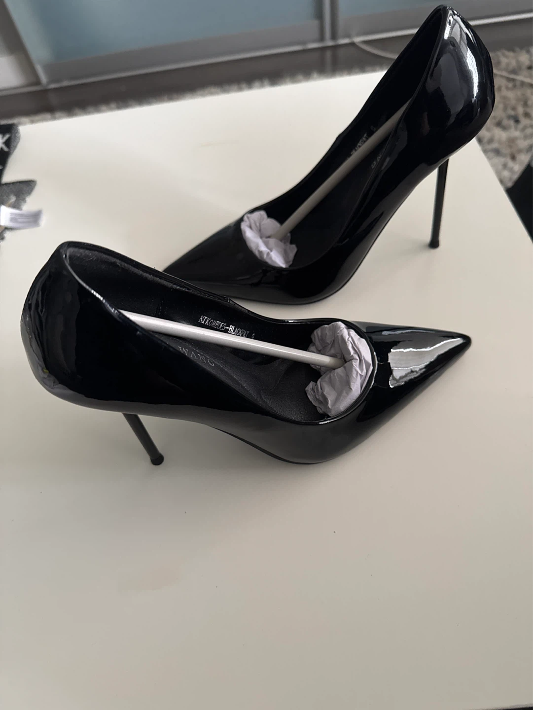 Azalea Wang Black Patent Stiletto Heels - photo 2