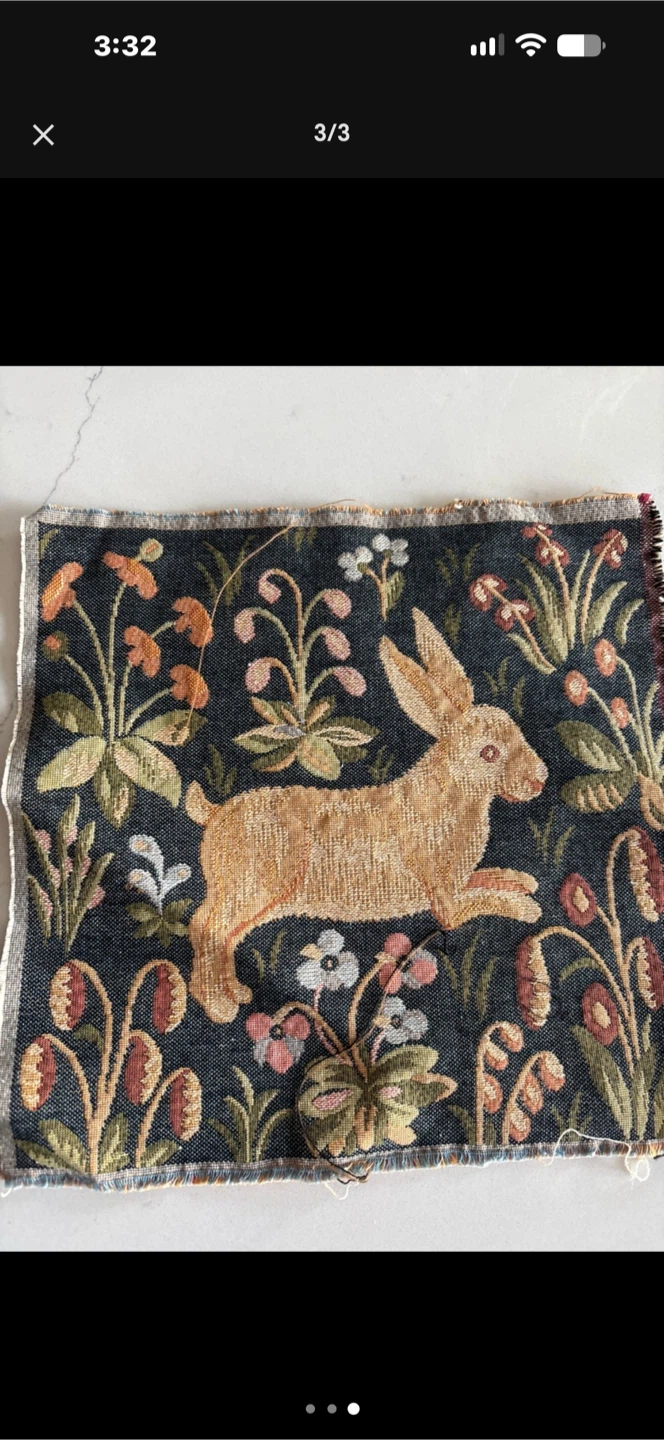 Set of 3 Forest Animal Tapestry Squares