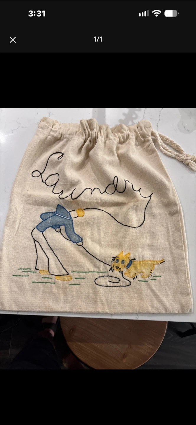 Embroidered Laundry Bag