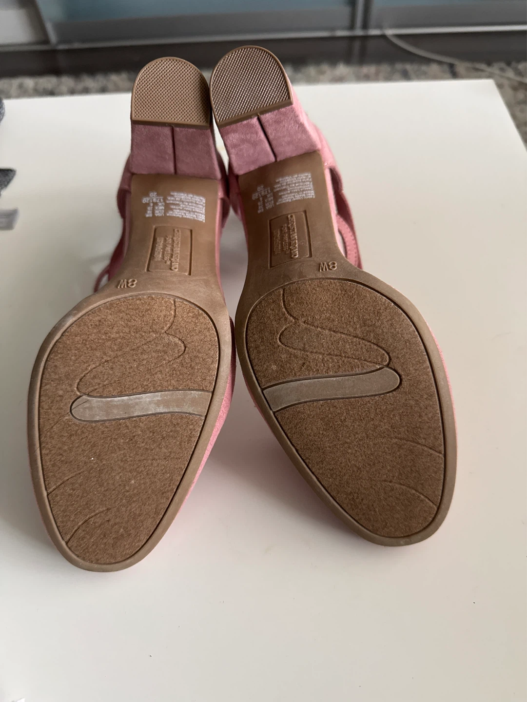 Christian Siriano Pink Suede Block Heels - photo 4