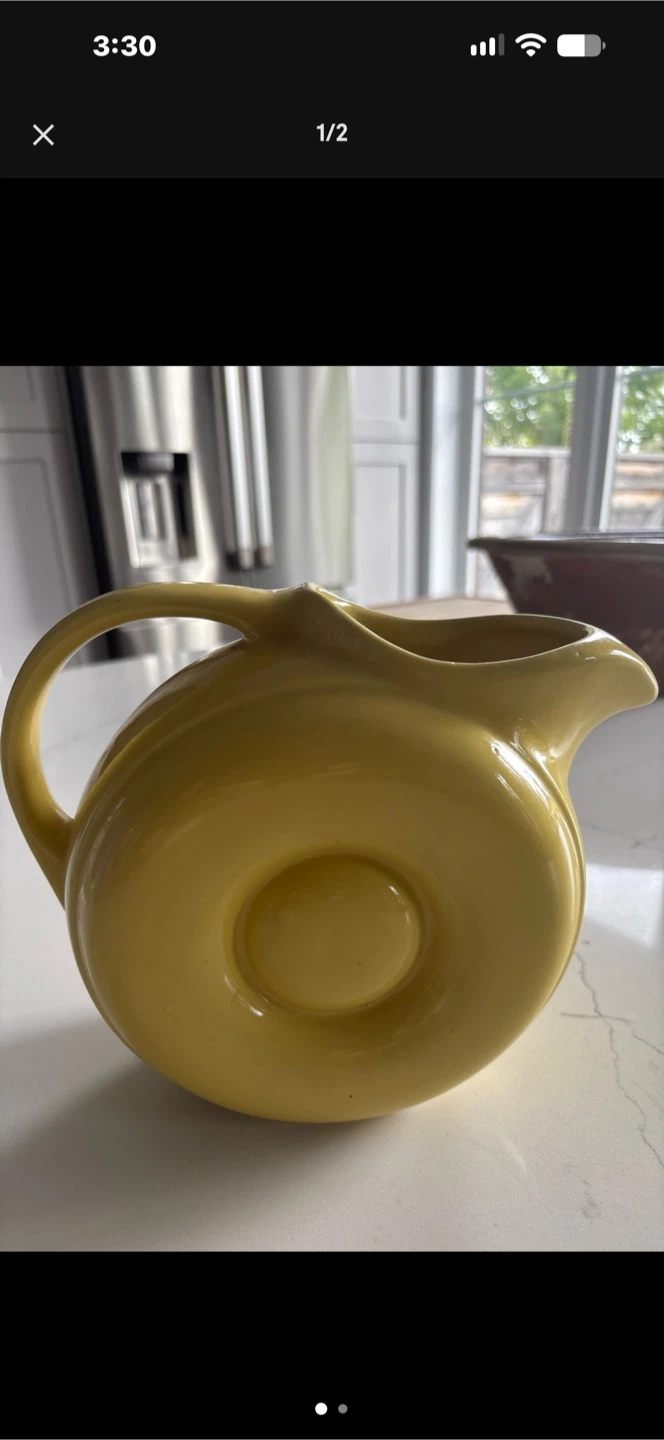 Vintage Hall Yellow Donut Pitcher