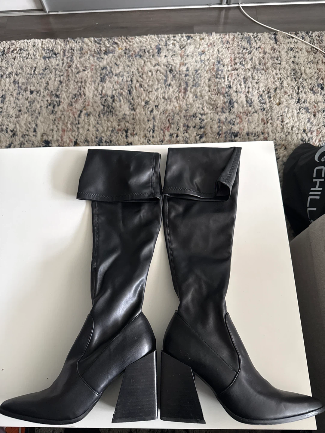 Black Heeled Over-the-Knee Boots - photo 3