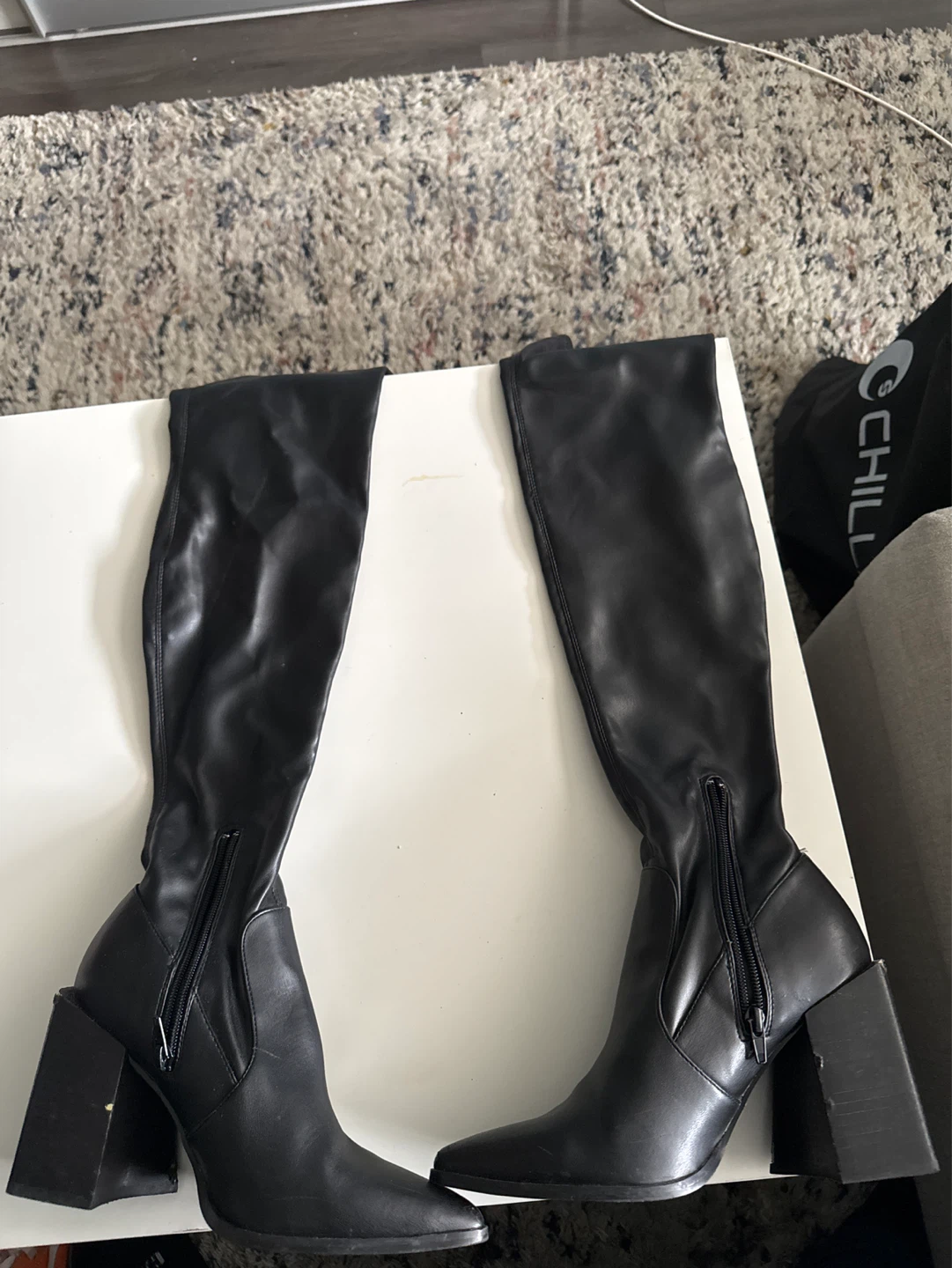 Black Heeled Over-the-Knee Boots - photo 4
