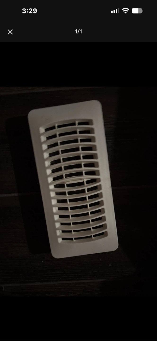 White Floor Vent Register