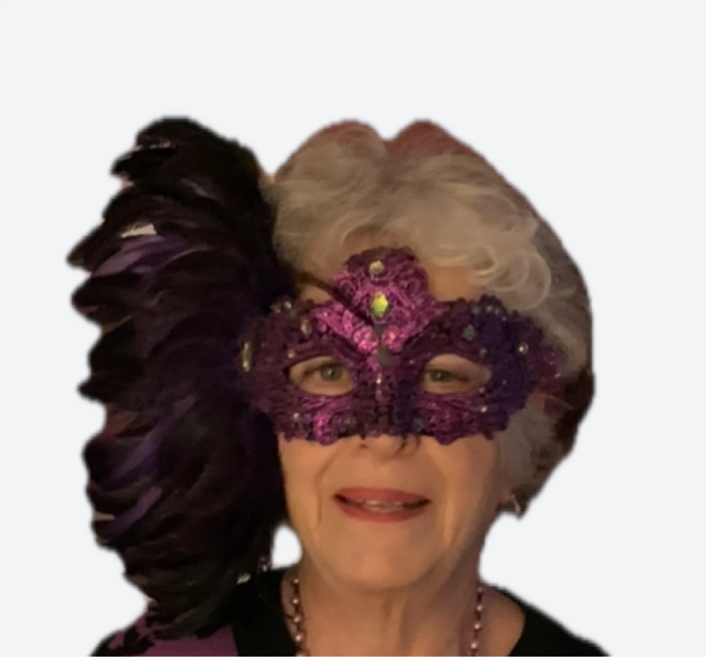Purple Feather Masquerade Mask - photo 2