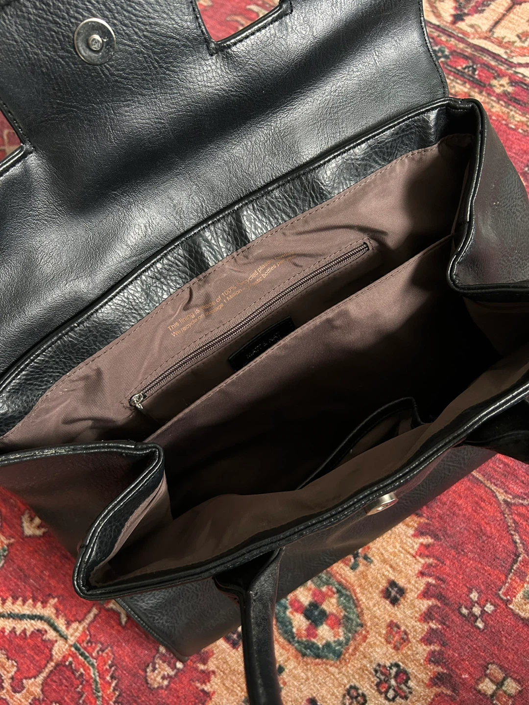 Matt & Nat “Clarke” Unisex Black Satchel Handbag - photo 3